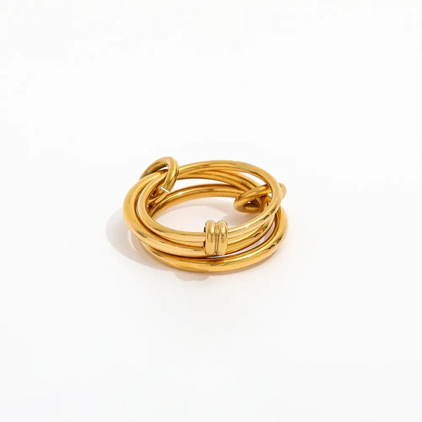 Triple Stacked Gold Ring
