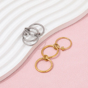 Triple Stacked Gold Ring