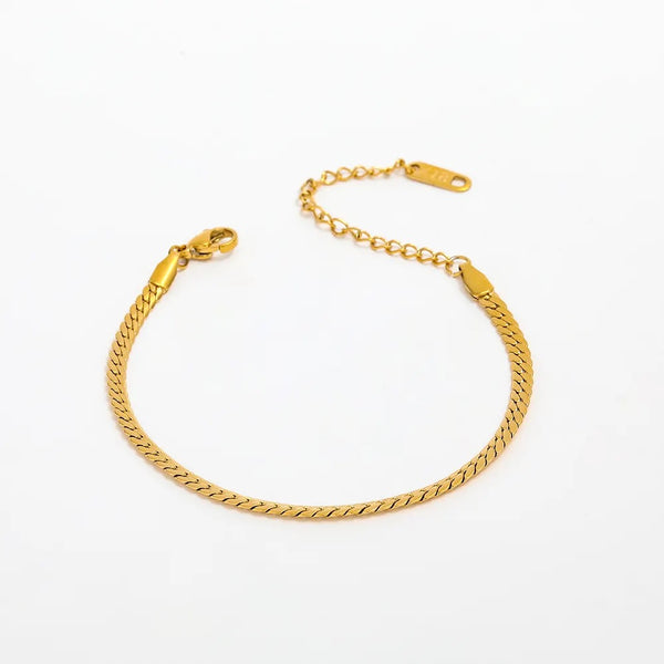 Thin Flat Chain Bracelet