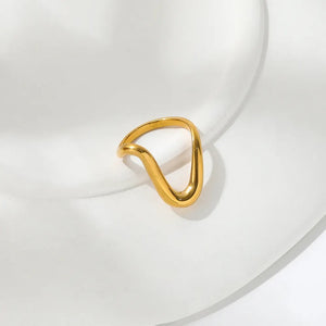Gold Wave Ring