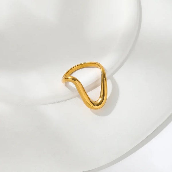 Gold Wave Ring