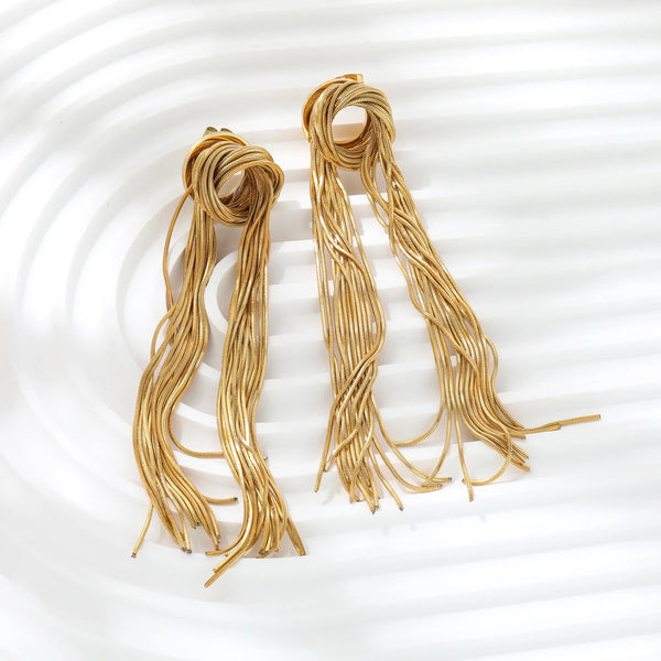Gold Statement Knot Tassles