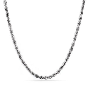 Thin Silver Rope Necklace