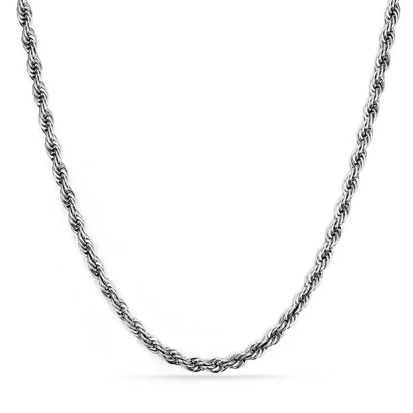 Thin Silver Rope Necklace