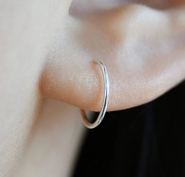 Basic Silver Thin Huggie