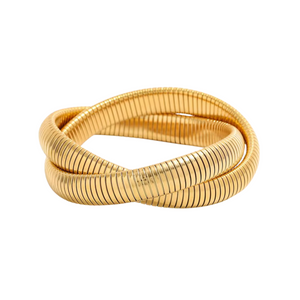 Twisted Gold Metal Bracelet