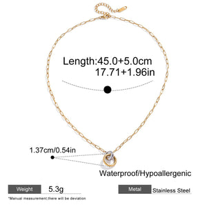 Gold paperclip chain/silver hook