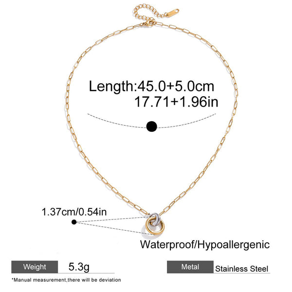 Gold paperclip chain/silver hook