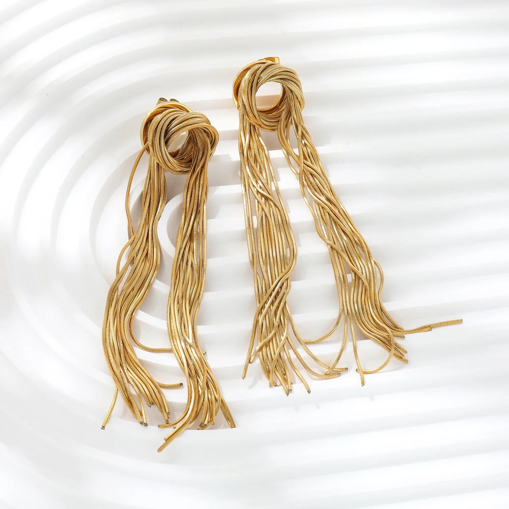 Gold Statement Knot Tassel