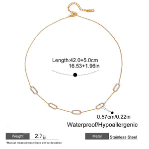 Spaced out gold necklace
