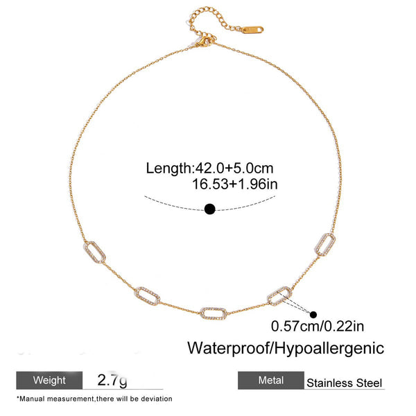 Spaced out gold necklace