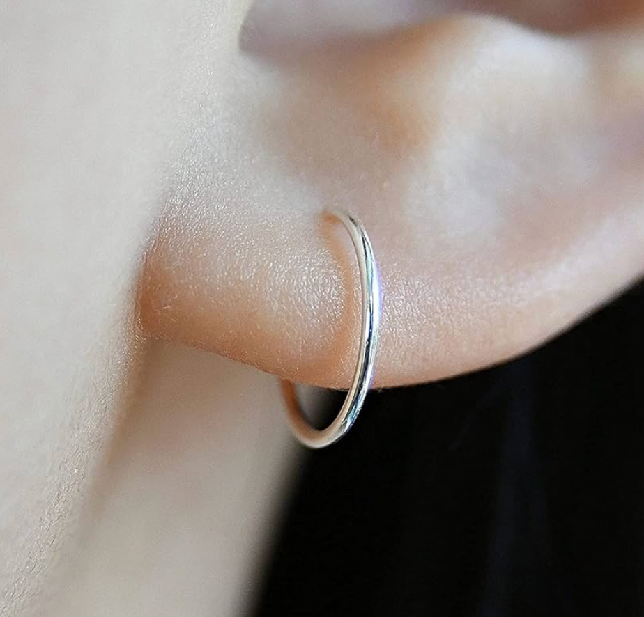 Basic Silver Thin Hoop